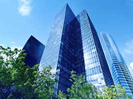 Excellent building maintenance services, including exterior window washing.
